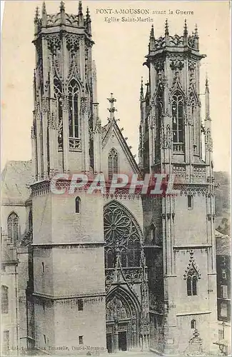 Cartes postales Pont a Mousson Avant la Guerre Eglise Saint Martin