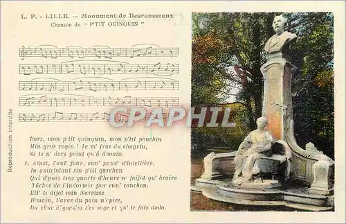 Cartes postales Lille Monument de Desrousseaux Chanxon