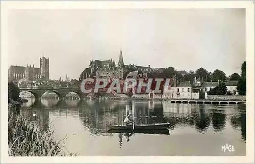 Moderne Karte Auxerre Vue sur l'Yonne