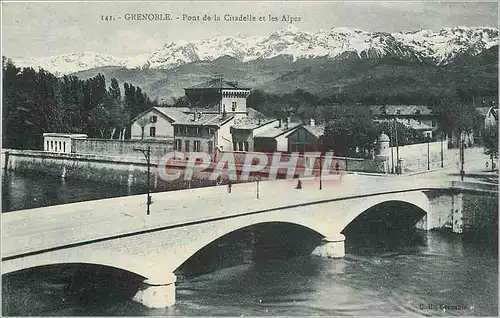 Ansichtskarte AK Grenoble Pont de la Citadelle et les Alpes