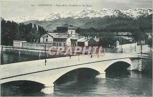 Cartes postales Grenoble Pont de la Citadelle et les Alpes