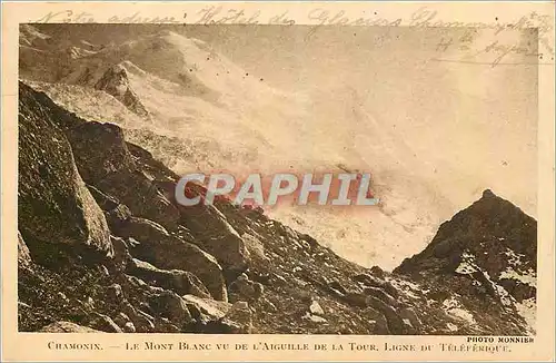 Cartes postales Chamonix Le Mont Blanc vu de l'Aiguille de la Tour