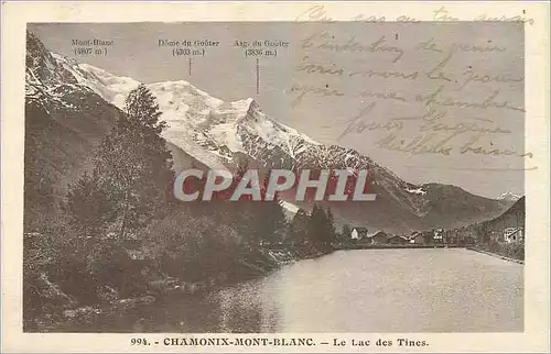 Cartes postales Chamonix Mont Blan Le Lac des Tines