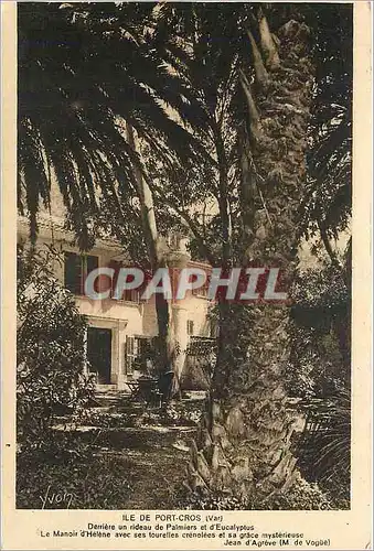 Cartes postales Ile de Port Cros Var Manoir d'Helene