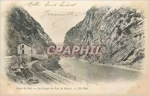 Cartes postales Ligne du Sud Les Gorges du Var La Mescla