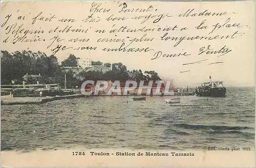 Ansichtskarte AK Toulon Station de Manteau Tamaris Bateau