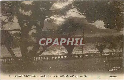 Cartes postales Saint Raphael Contre jour vu de l'Hotel Beau Rivage