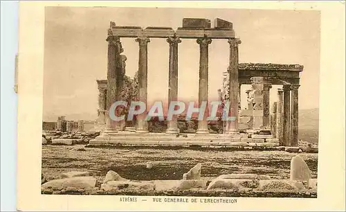 Cartes postales Athenes Vue generale de L'Erechtheion