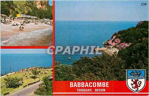 Moderne Karte Babbacombe Torquay Devon