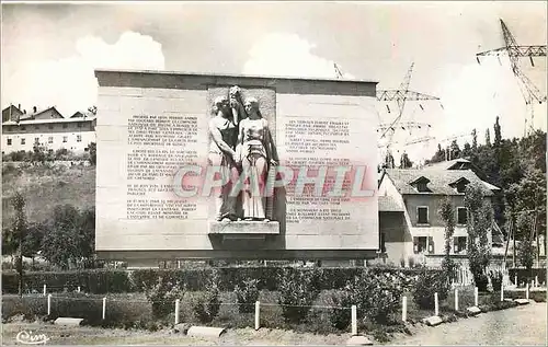 Moderne Karte Barrage de Genissiat Ain Monument commemoratif