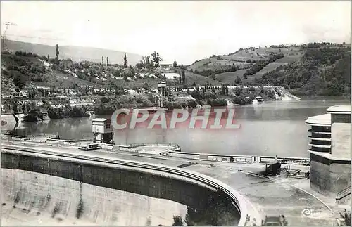 Cartes postales moderne Barrage de Genissiat Ain Route et vue d'ensemble du Barrage