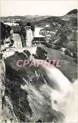 Cartes postales moderne Barrage de Genissiat Ain Vue d'ensemble Canal evacuateur et Doucine