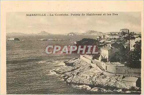 Cartes postales Marseille La Cornichet Pointe de Maldorme et les Iles