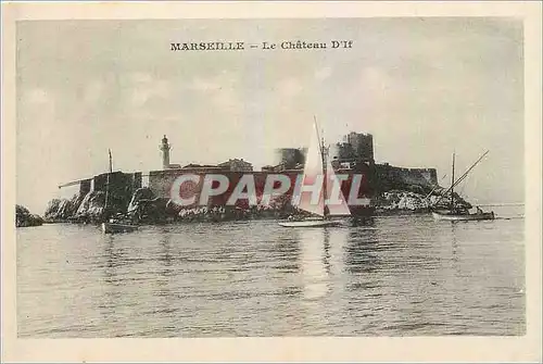 Cartes postales Marseille Le Chateau d'If Bateaux