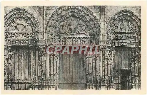 Ansichtskarte AK Cathedrale de Chartres Portail Royal XII siecle