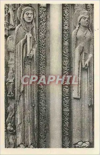 Cartes postales Cathedrale de Chartres Reine de Juda Portail Royal XII siecle