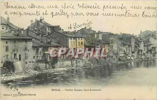 Cartes postales Epinal Vieilles Maisons Quai Rualmenil