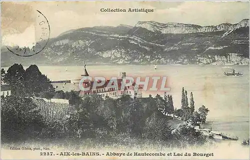 Cartes postales Aix les Bains Abbaye de Hautecombe et Lac du Bourget