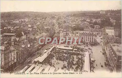 Cartes postales Lisieux La Place Thiers et le Quartier Saint Desir