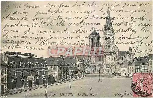 Cartes postales Lisieux La Place Thiers