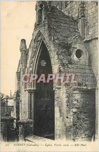 Ansichtskarte AK Norrey Calvados Eglise Porche nord