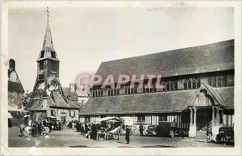 Cartes postales moderne Honfleur Le Marche Place de l'Eglise Ste Catherine