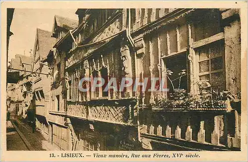 Cartes postales Lisieux Vieux manoirs Rue aux Fevres