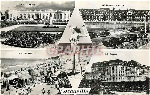 Cartes postales moderne Deauville Le Casino Normandy Hotel  Le Royal La plage