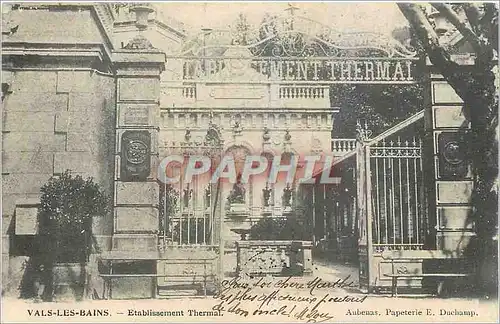 Cartes postales Vals les Bains Etablissement Thermal