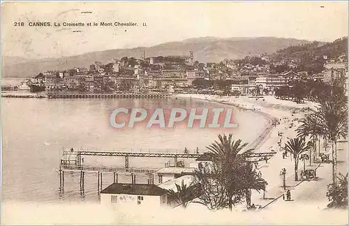 Cartes postales Cannes La Croisette et le Mont Chevalier