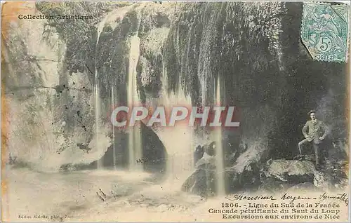 Ansichtskarte AK Ligne du Sud de la France Cascade petrifiante du Saut du Loup Excursions aux environs de Nice