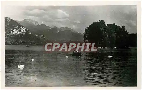 Cartes postales Lac d'Annecy L'Ile des Cygnes et la Tournette