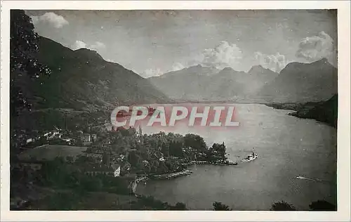 Cartes postales Lac d'Annecy Talloires et le Massif des Bauges