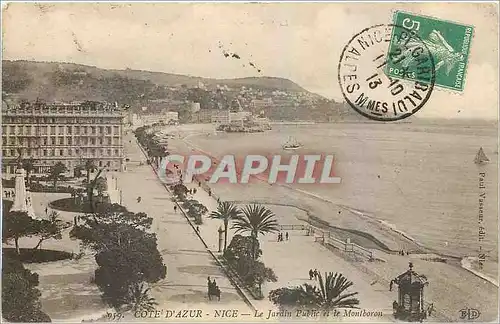 Cartes postales Cote d'Azur Nice Le Jardin Public et le Montboron