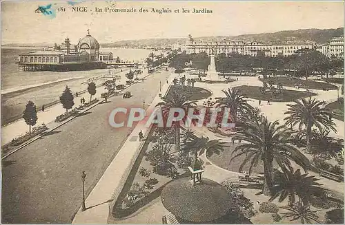 Cartes postales Nice La Promenade des Anglais et les Jardins