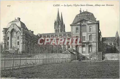 Cartes postales Caen Le Lycee l'Eglise Saint Etienne Abbaye aux Hommes