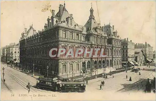 Cartes postales Lyon La Bourse Tramway