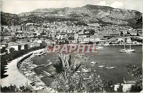 Moderne Karte Le Port Vue vers Monte Carlo