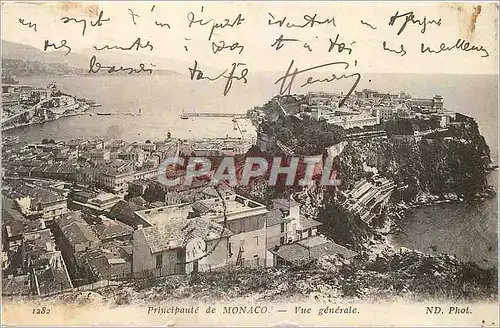 Cartes postales Principaute de Monaco Vue generale