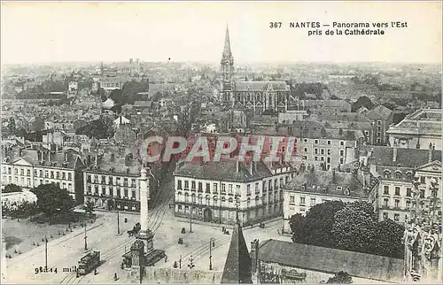Cartes postales Nantes Panorama vers l'Est pris de la Cathedrale