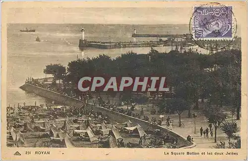 Cartes postales Royan Le Square Botton et les deux Jetees