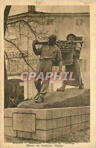 Ansichtskarte AK Macon Monument Porteurs de Vendange