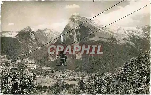 Cartes postales moderne Samoens Haute Savoie Vue generale Le Tuet Teleferique