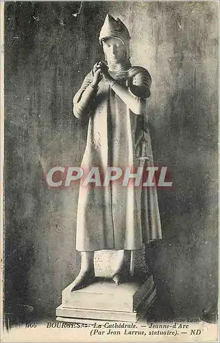 Cartes postales Bourges La Cathedrale Jeanne d'Arc Par Jean Larrue statuaire