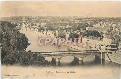 Ansichtskarte AK Laval Panorama avec Viaduc