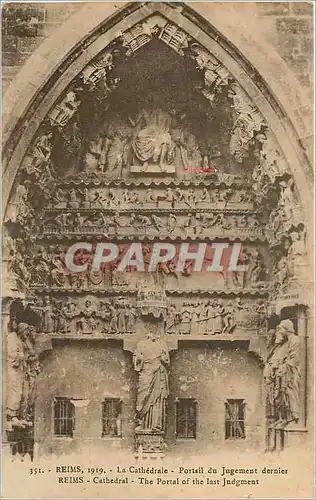 Cartes postales Reims La Cathedrale Portail du Jugement dernier