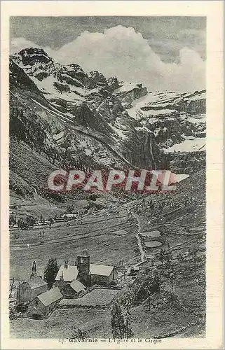 Cartes postales Gavarnie L'Eglise et le Cirque