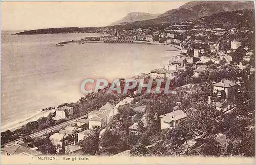 Cartes postales Menton Vue generale