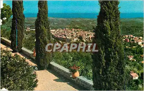 Cartes postales moderne Cote d'Azur Vence la Jolie Vue generale au fond la Mediterranee