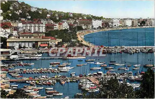 Cartes postales moderne Cannes Le port et la Croisette Bateaux